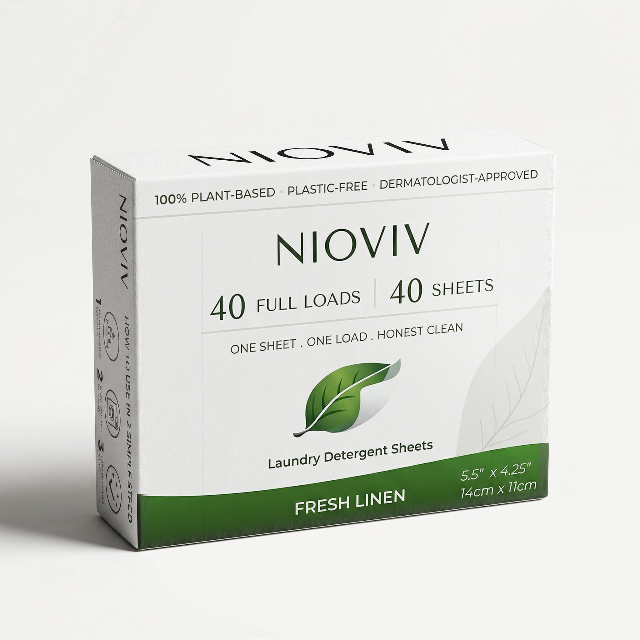 Nioviv Laundry Detergent Sheets - 40 Full Loads