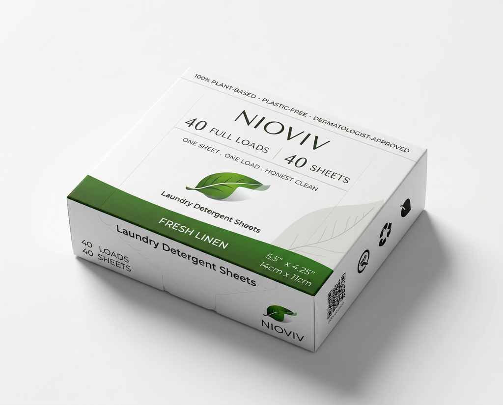 Nioviv Laundry Detergent Sheets - 40 Full Loads