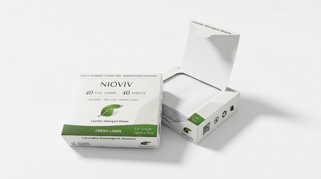 Nioviv Laundry Detergent Sheets - 40 Full Loads