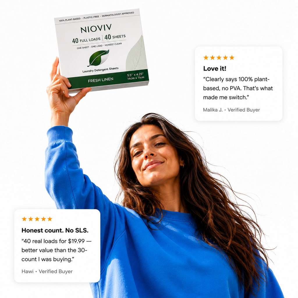 Nioviv Laundry Detergent Sheets - 40 Full Loads